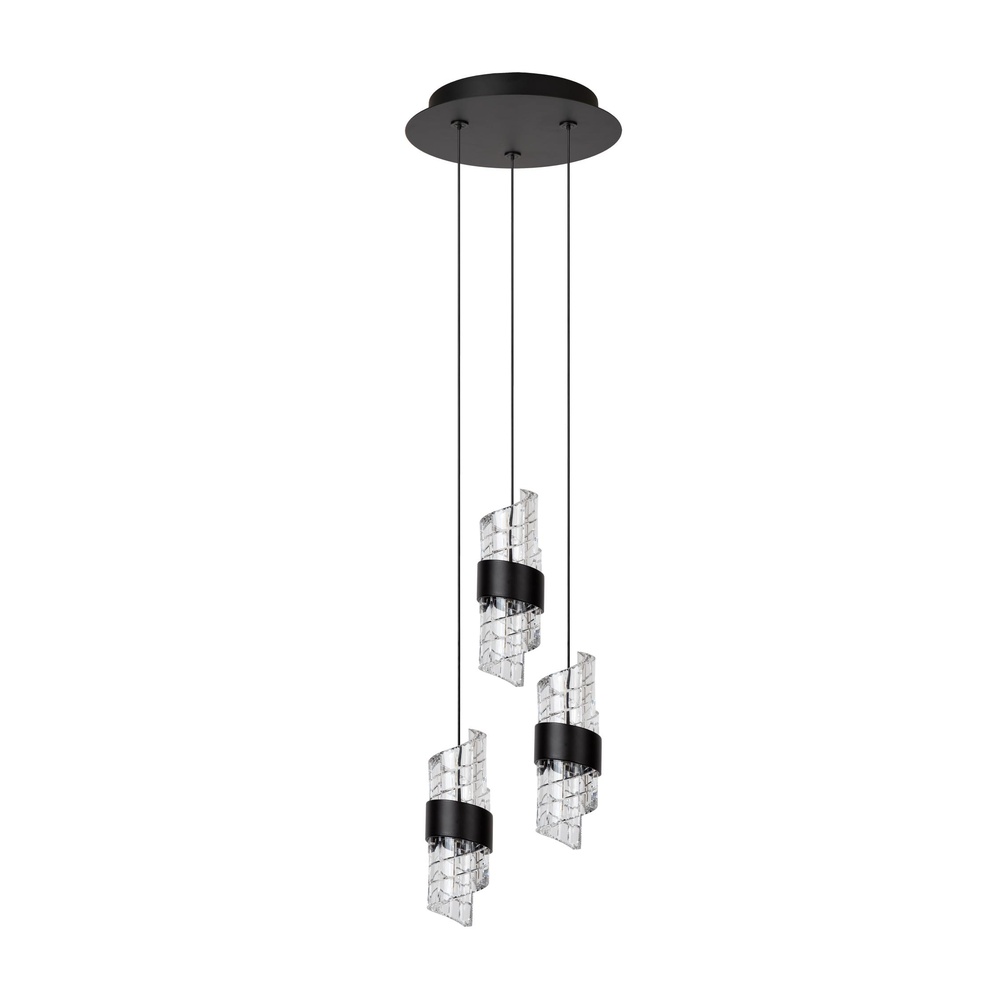 Lucide Design hanglampKligande 3-lichts zwart - 13496/21/30